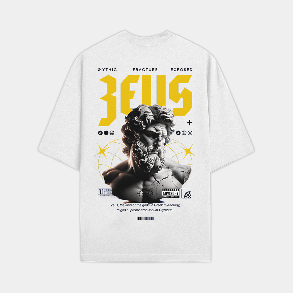 Camiseta Oversized Zeus Grego Style