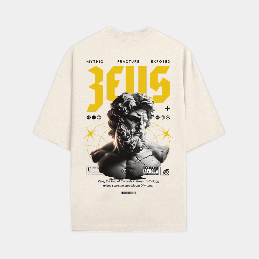 Camiseta Oversized Zeus Grego Style