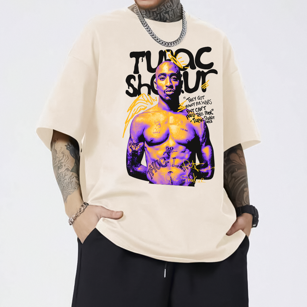 Camiseta Oversized Tupac Shakur