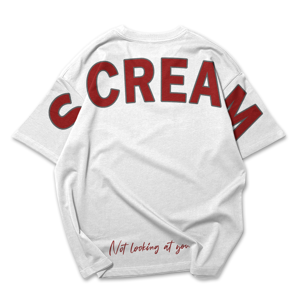 Camiseta Oversized unissex Ombro á Ombro Scream Not Looking