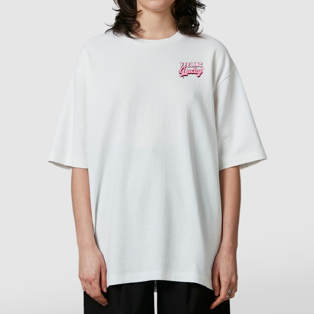Camiseta Oversized Feminina Feeling Lucky dados