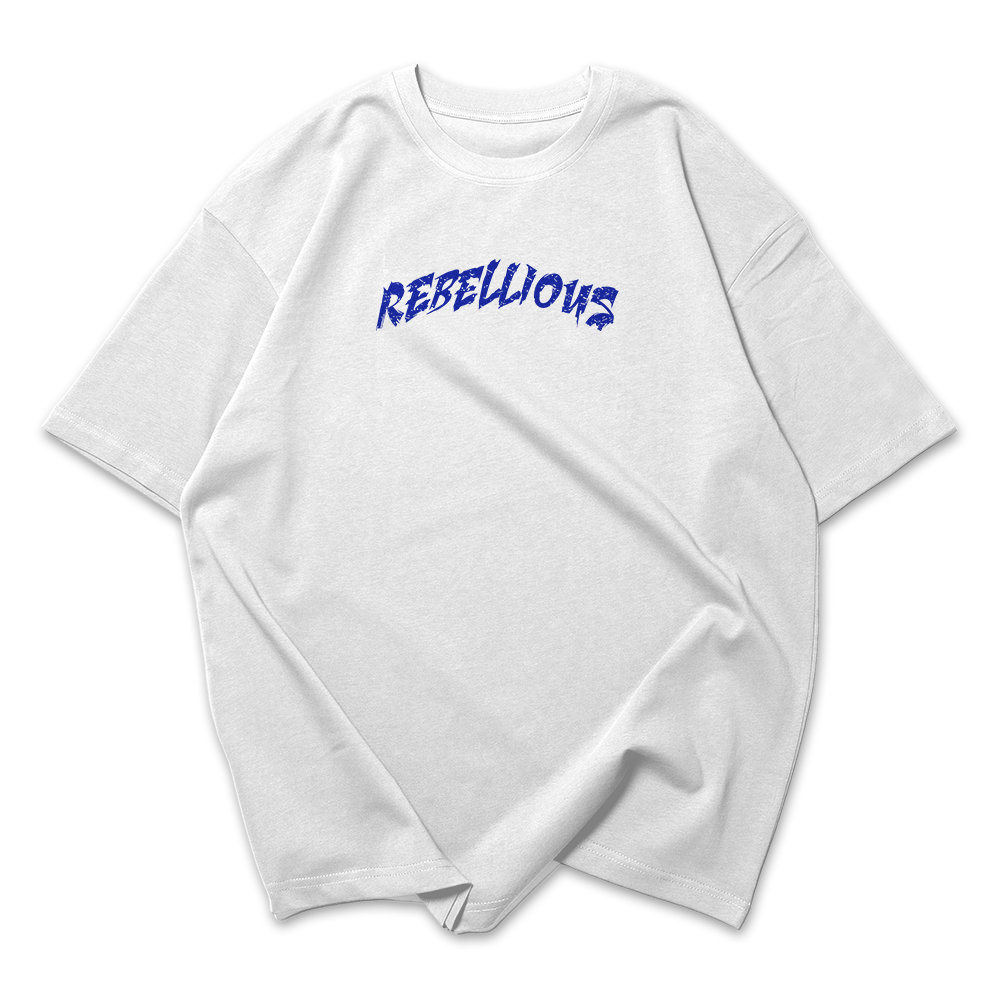 Camiseta Oversized Unissex Ombro á Ombro Reebelious Punk Woman