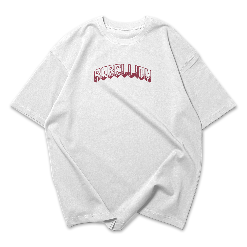 Camiseta Oversized Unissex Ombro á Ombro Rebellion Rebellious