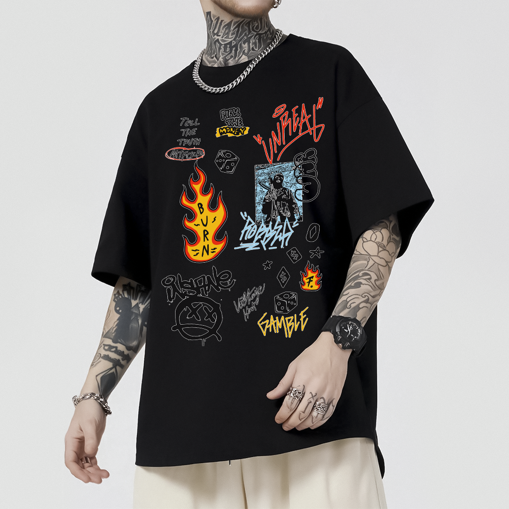 Camiseta Oversized Unissex Pick The Money Unreal