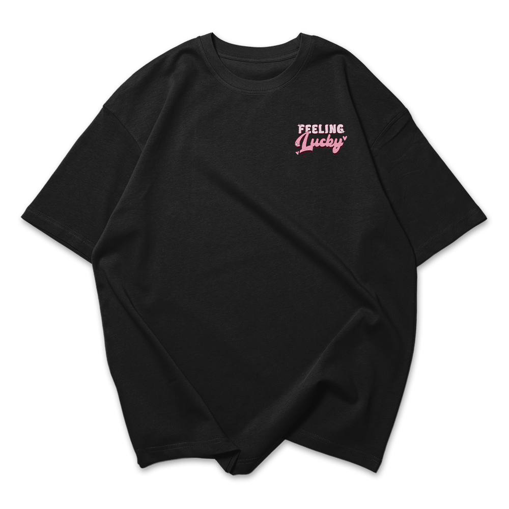 Camiseta Oversized Feminina Feeling Lucky dados