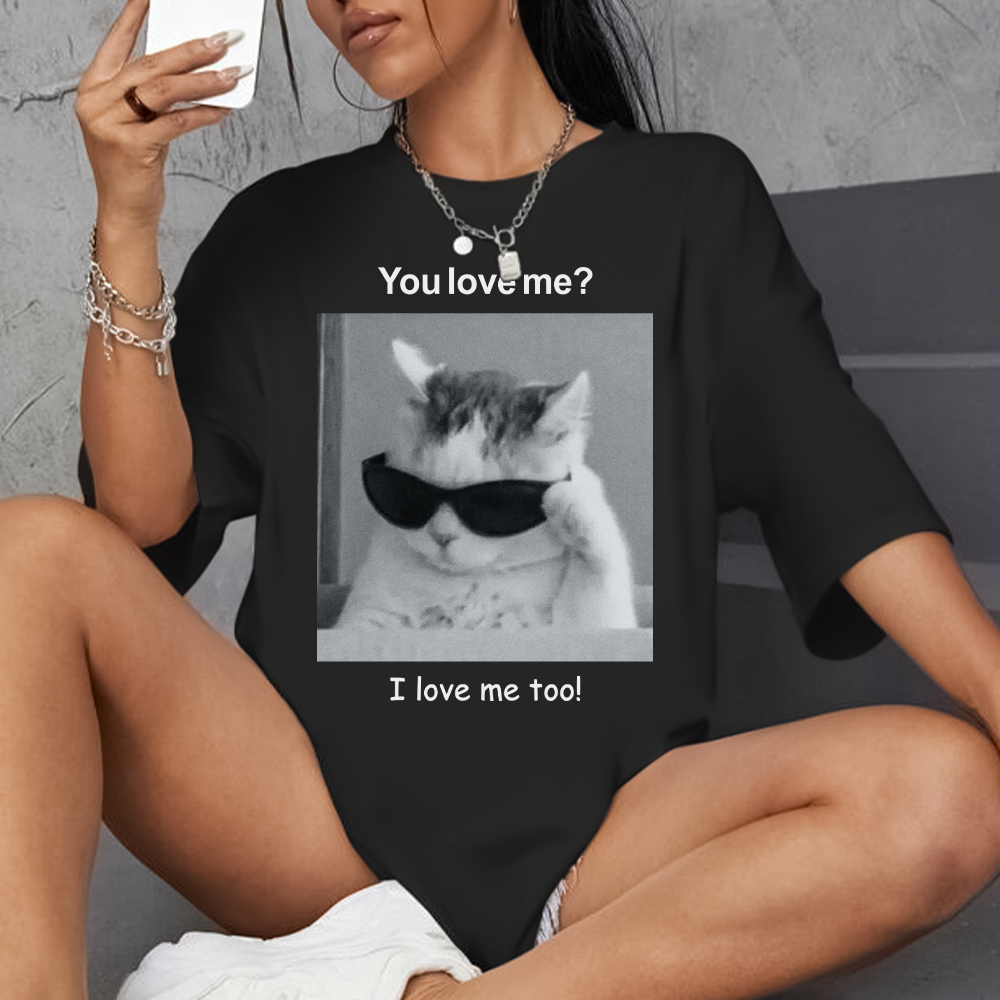 Camiseta Oversized Unissex You love me i love me too