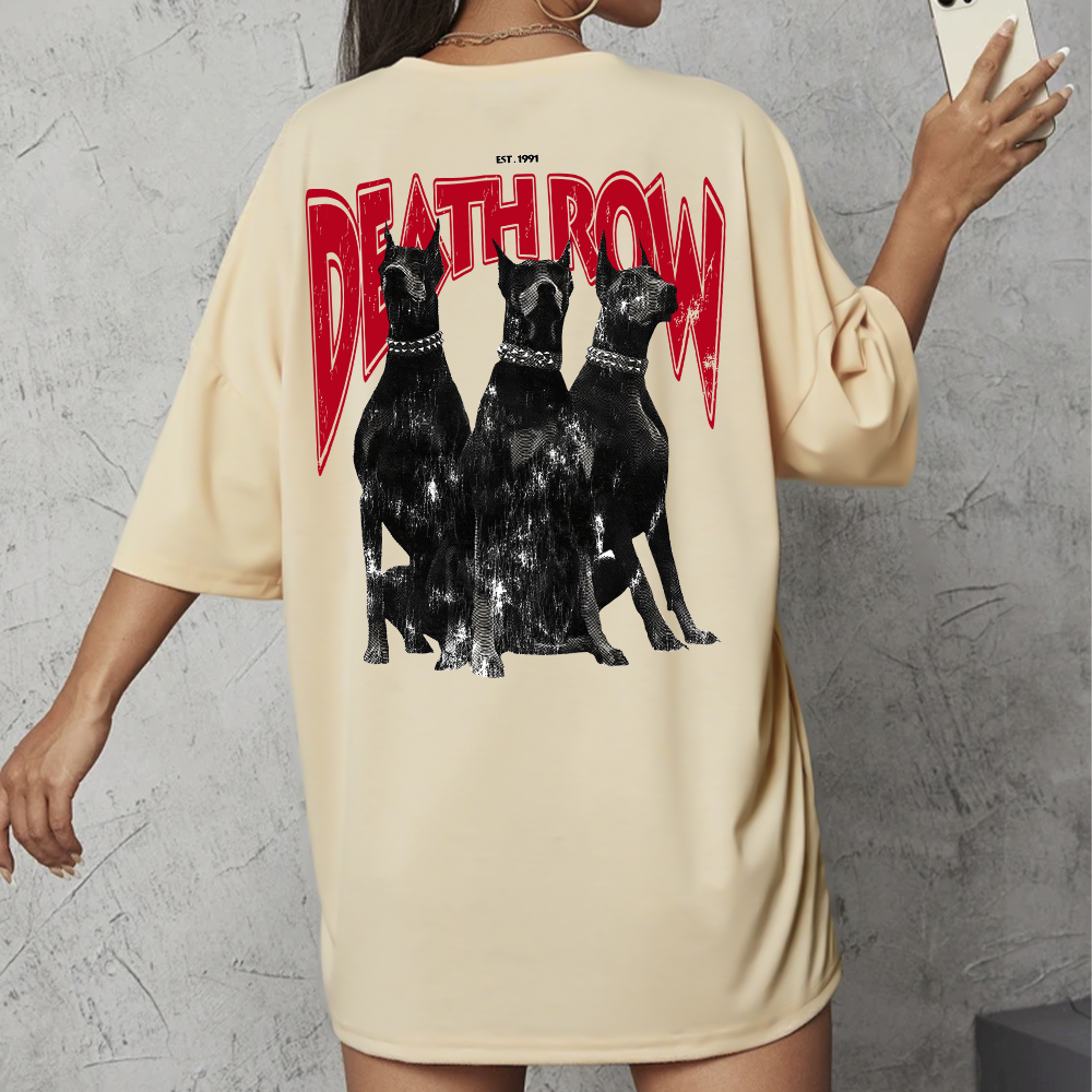 Camiseta Oversized Unissex Dobermann cachorro
