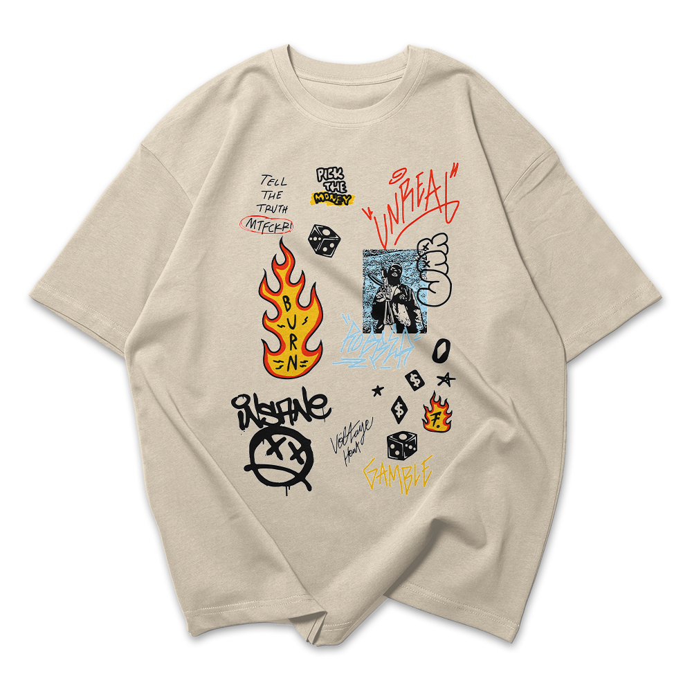 Camiseta Oversized Unissex Pick The Money Unreal