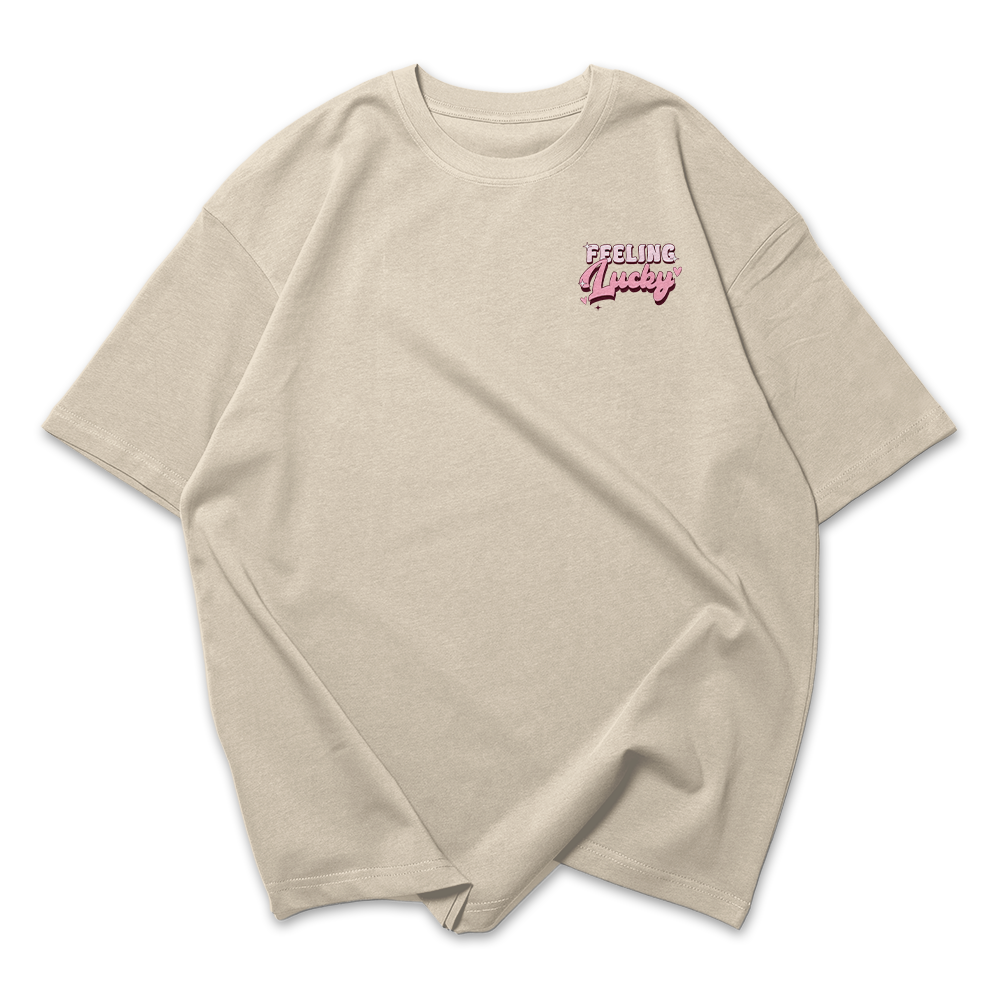 Camiseta Oversized Feminina Feeling Lucky dados