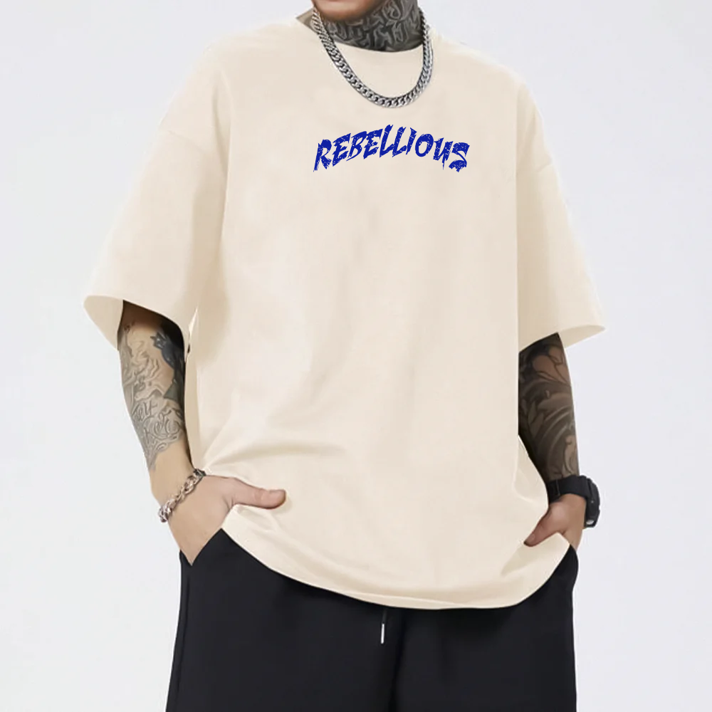 Camiseta Oversized Unissex Ombro á Ombro Reebelious Punk Woman