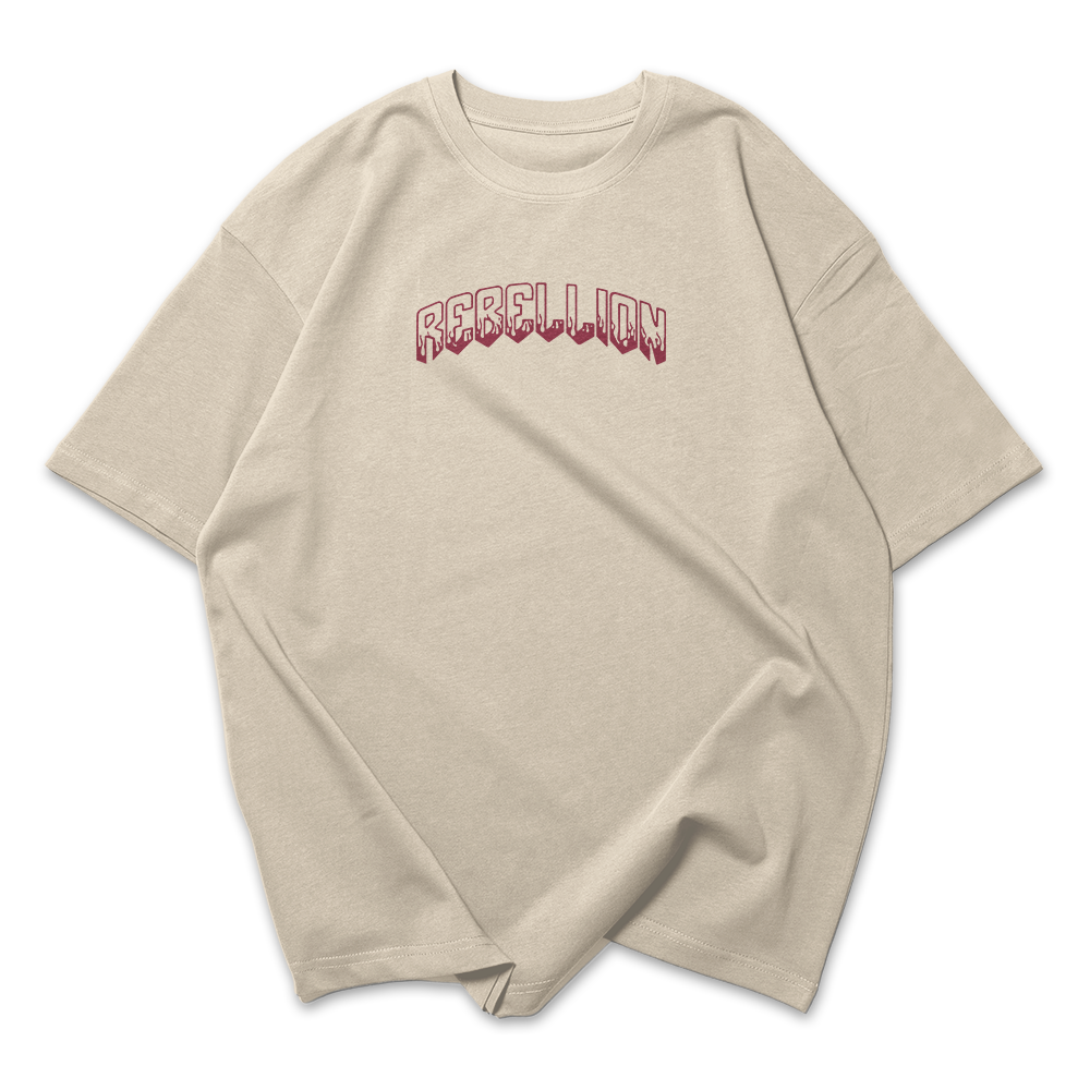 Camiseta Oversized Unissex Ombro á Ombro Rebellion Rebellious