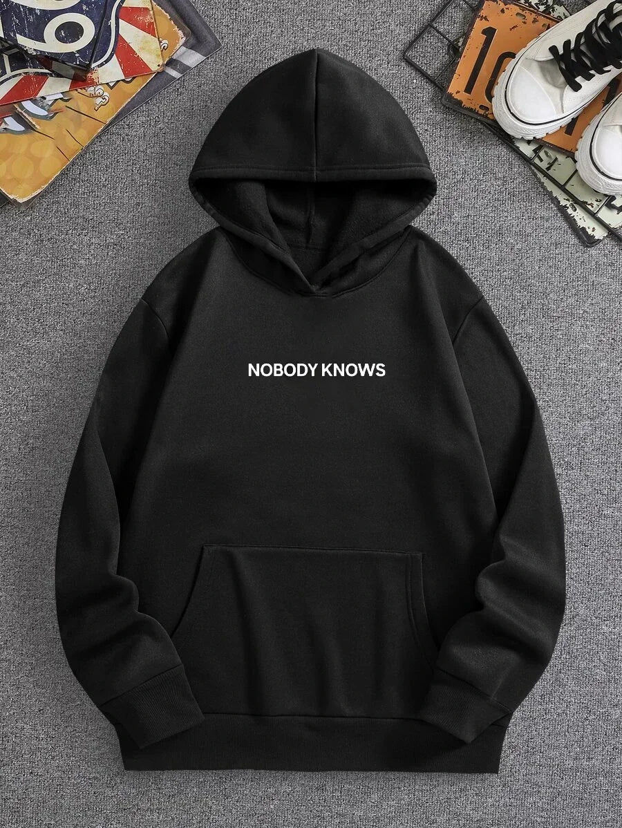 Moletom Canguru Unissex Nobody Knows Ninguém Sabe Ilusão de Ótica