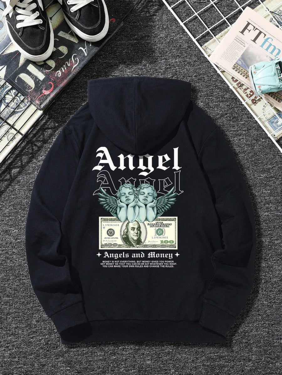 Blusa Moletom Masculino Angel Dólar Street Anjo Cupido