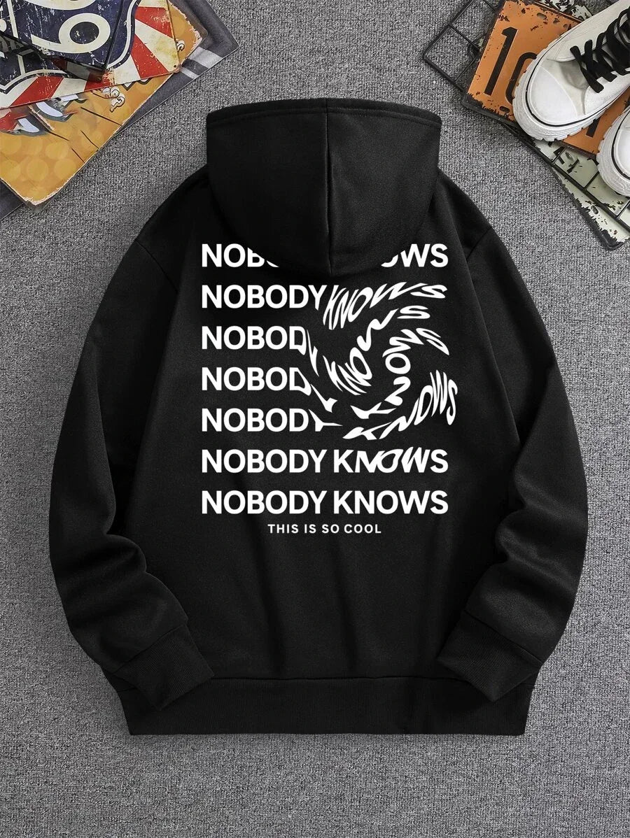 Moletom Canguru Unissex Nobody Knows Ninguém Sabe Ilusão de Ótica