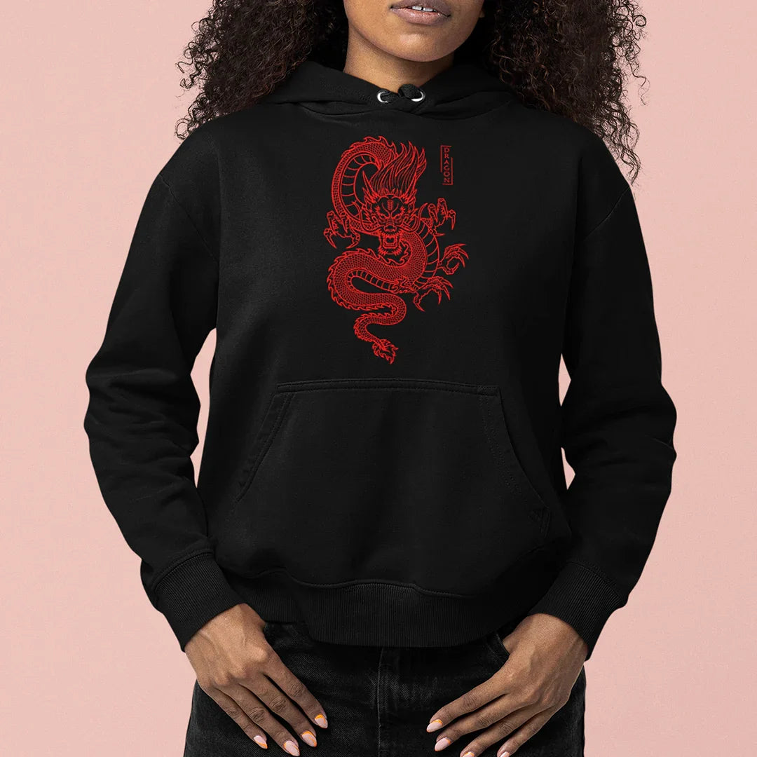 Blusa Moletom Canguru Red dragon Unissex Two