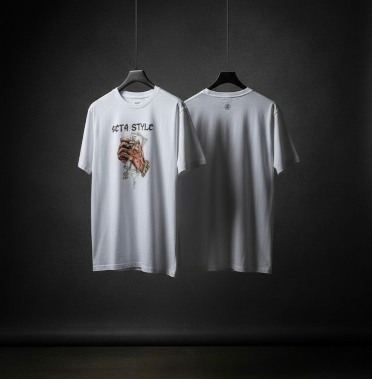 Camiseta Oversized Streetwear Money Hand Beta Style