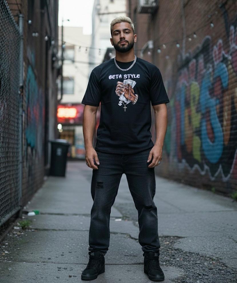 Camiseta Oversized Streetwear Money Hand Beta Style