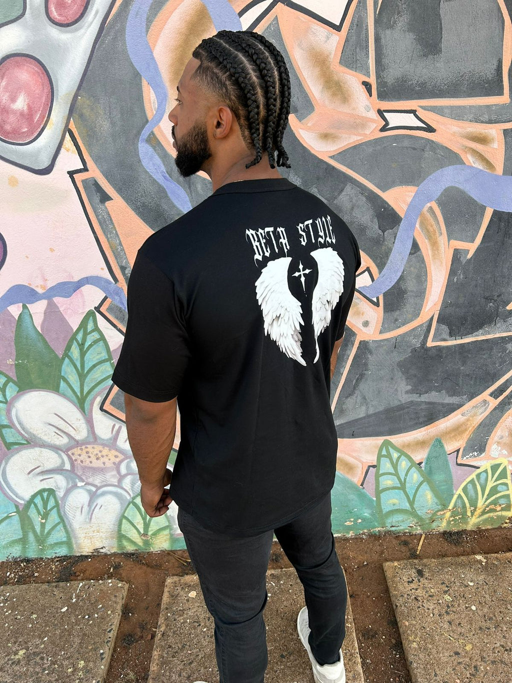 Camiseta Oversized Streetwear Beta Style Asas Angel Wings