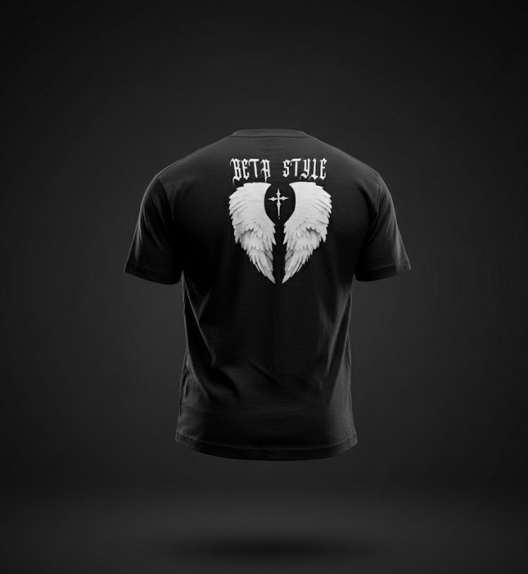 Camiseta Oversized Streetwear Beta Style Asas Angel Wings